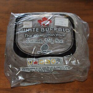 White Buffalo 6 Strand 8oz Canadian Yarn, 1 Cake Virgin Wool Light Brown 8006